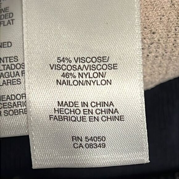 Anne Klein Navy Blue Sleeveless Sheath Midi Dress Size L - Picture 12 of 13